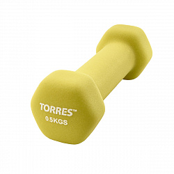 Гантель "TORRES 0,5 кг", металл, неопрен