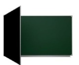 Двухэлементная(П) магнитная полимерная школьная доска 1800х1000 комбинированная(зеленый\черный)