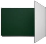 Двухэлементная(П) магнитная полимерная школьная доска 1800х1000 комбинированная(мел\маркер)