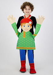 Русский мальчик ростовая кукла из фетра для детей / 100 см.