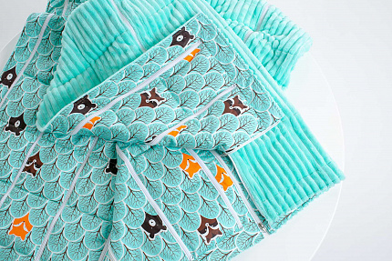 Утяжеленное одеяло с регулируемым весом 115х145 Лисы 6 кг