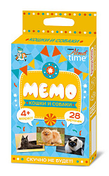 Игра настольная МЕМО "Кошки и собаки" Актив time