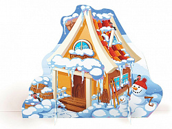 Театральная декорация "Домик с черепичной крышей" (лето-зима)
