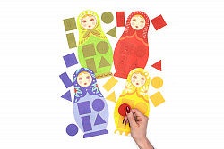 Матрешка цвета и формы фетр (20дет)