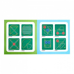 Геоборд «Математический планшет: весёлые картинки» с инструкцией по схемам, цвета МИКС, по методике Монтессори