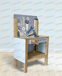 Игровой модуль МАСТЕРСКАЯ - игровой верстак с инструментами деревянный