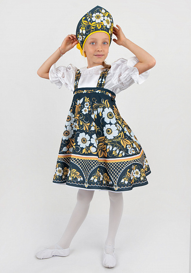 Петербургская роспись расписной костюм для девочки