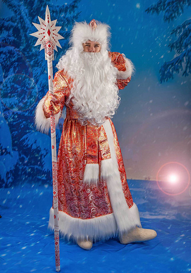 Дед Мороз Искристый красный