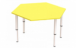 СТОЛ ШЕСТИГРАННИК РЕГУЛИРУЕМЫЙ НА 4-Х НОЖКАХ