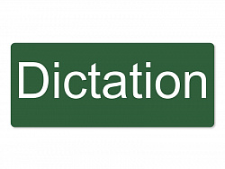 Магнитная карточка "Dictation" (фон зелёный)