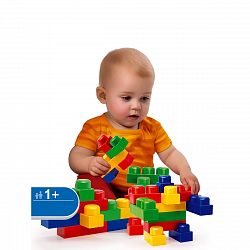 Набор с большими кубиками КРОХА 1+ для ясельных групп, групп ОВЗ, младших групп детских садов в контейнере 2. Креатив