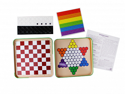 Магнитная игра в жестяной коробочке «Китайские шашки»