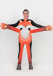 Лиса ростовая кукла из фетра для взрослого / 130 см.