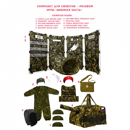 Комплект для сюжетно - ролевой игры "Военная часть"