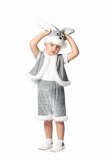 Карнавальный костюм детский "Зайчик серый"
