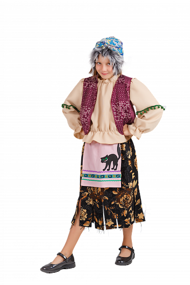 Карнавальный костюм детский "Баба Яга"