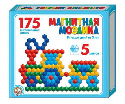 Мозаика магнитная шестигранная d20/5 цв/175 эл