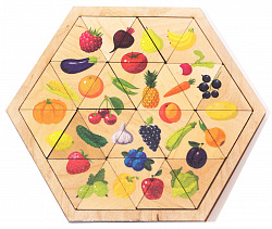 Пазл деревянный «Овощи, фрукты, ягоды»