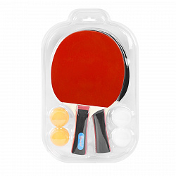 Набор для настольного тенниса YASHILI (2 ракетки, 4 шарика), в блистере, 0072