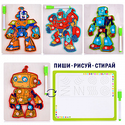 Пазл-вкладыш  "Робот" в коробке