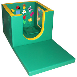 «Манеж дидактический с зеркальными элементами» (мягкое дно, набор дидактических элементов на липе 49 шт)