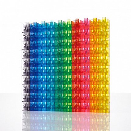 Прозрачные 2-х сантиметровые соединяющиеся кубики (100 шт)