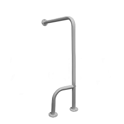 Поручень Г-образный стена-пол 750*450 d-30. Белый