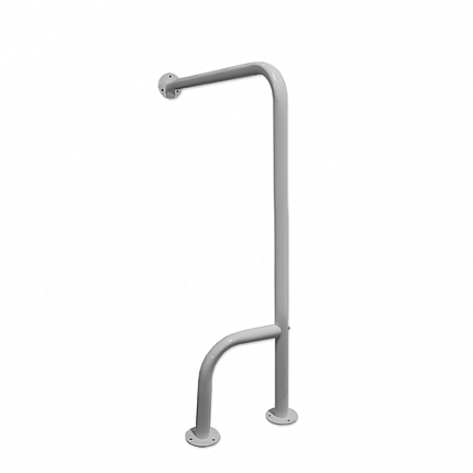 Поручень Г-образный стена-пол 750*450 d-30. Белый