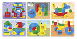 Набор из 6 картинок для мозаики 15мм Игрушки (основные цвета)