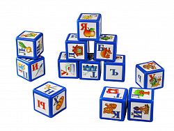 Кубики "Азбука" 12 эл (5 см) (термоусадка)
