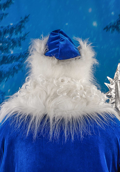 Костюм Деда Мороза русский синий