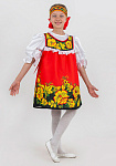 Русский народный костюм для девочки Хохлома распашная