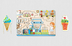 Комплект бизибордов "Фабрика мороженого"