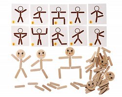 Мозаика из палочек "Человечки"