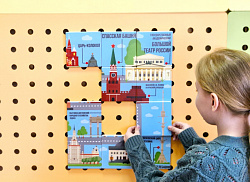 Пазл достопримечательности столицы России Москвы, для настенной панели