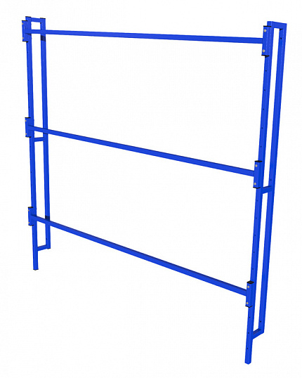 Стеллаж для лыж односторонний пристенный на 18 пар 2150х150х1950мм