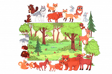 Чудо Лес, фетр (26 дет.)