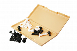 Игра настольная "Шахматы" в пласт.коробке (мал, беж)