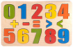 Рамка-вкладыш "Разноцветные цифры" 16 деталей