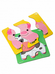Тройные пазлы «Домашние животные» серии Baby Toys