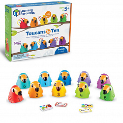 Развивающая игрушка "Считаем с туканами" (10 элементов с карточками)