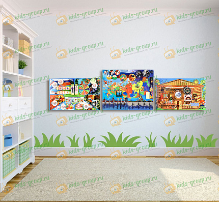 Комплект настенных бизибордов МОЯ РОДИНА-РОССИЯ.