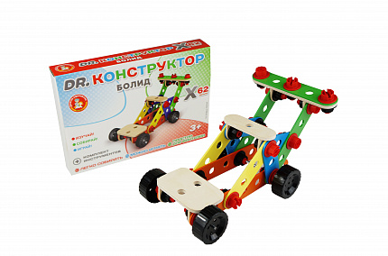 Деревянный конструктор «Болид» 62 элемента