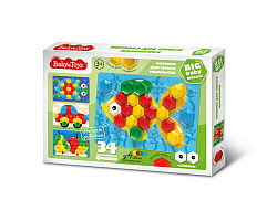 Мозаика для самых маленьких "Рыбка" d40/4 цв/34 эл Baby Toys
