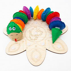 Игрушка из фетра Радужная змея