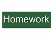 Магнитная карточка "Homework" (фон зелёный)