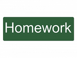 Магнитная карточка "Homework" (фон зелёный)