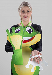 Лягушка ростовая кукла из фетра для взрослого / 130 см.