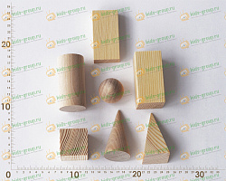 Набор деревянных геометрических фигур 7 штук