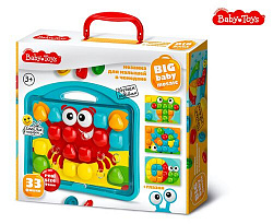 Мозаика для малышей в чемодане "Краб" d45/33 эл Baby Toys